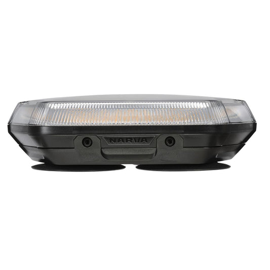 Narva LED Aerotech Mini Light Box Amber/Clear Lens 10-80V Magnetic Mount 85016AC