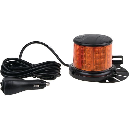 OEX Tall Amber LED Beacon 12V/24V Class 1 Magnetic Mount With Base Plate ACX5724B
