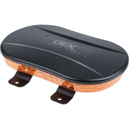 OEX 12/24V Low Profile Minibar Amber LED Amber Lens Bracket Mount ACX5732