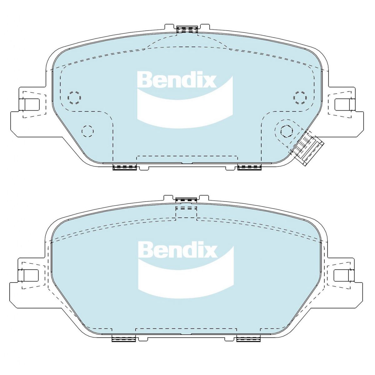 Bendix General CT Brake Pad Set Rear DB2450 GCT