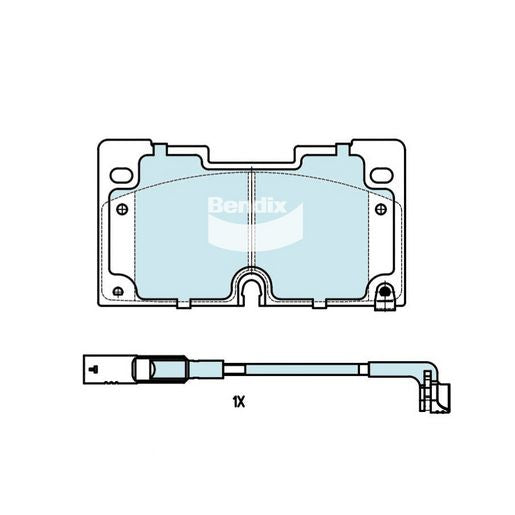 Bendix Heavy Duty Brake Pad Set Front DB2637 HD