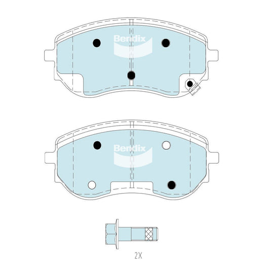 Bendix Heavy Duty Brake Pad Set Front DB2616 HD