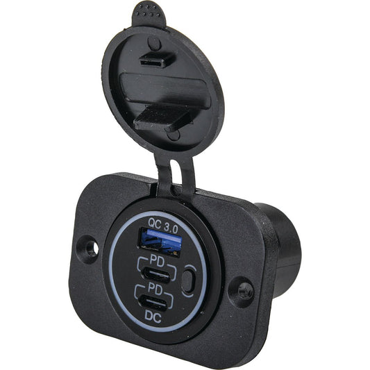 Drivetech 4X4 Qc3.0 Quick Charge Usb And Type-C Port Power Socket DT-17104