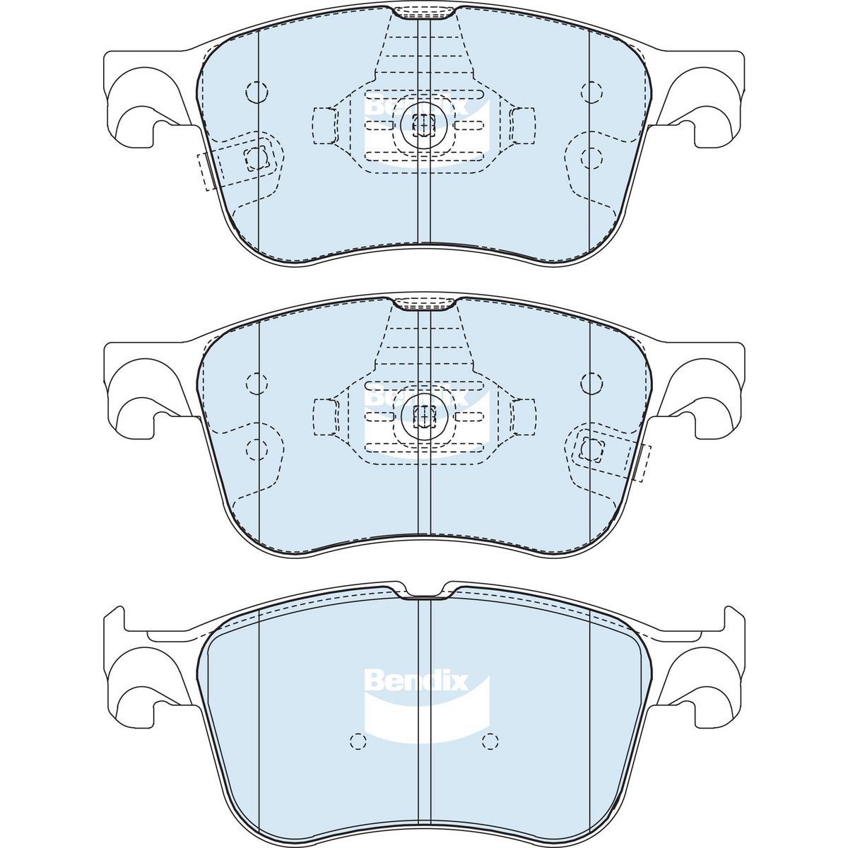 Bendix General CT Brake Pad Set Front DB2557 GCT