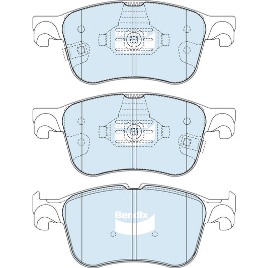 Bendix General CT Brake Pad Set Front DB2557 GCT
