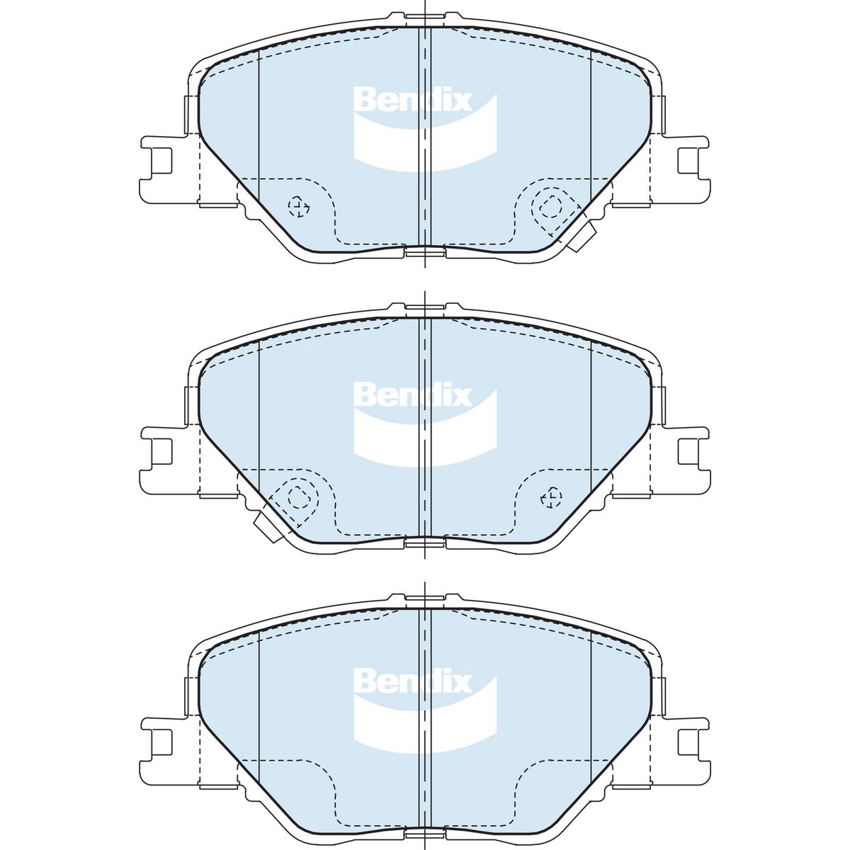 Bendix General CT Brake Pad Set Front DB2677 GCT