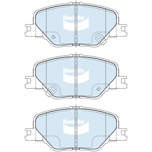 Bendix General CT Brake Pad Set Front DB2677 GCT