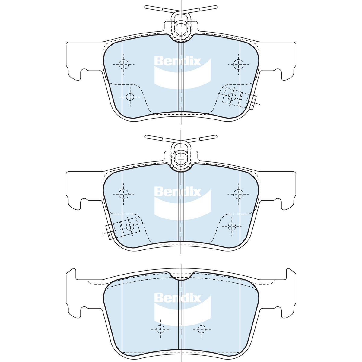 Bendix General CT Brake Pad Set Rear DB2678 GCT