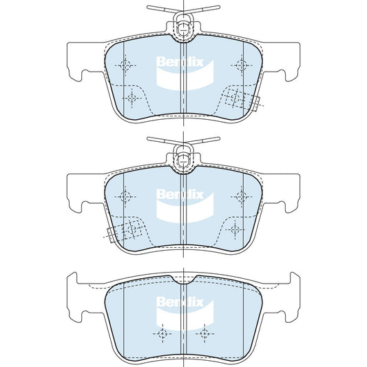 Bendix General CT Brake Pad Set Rear DB2678 GCT