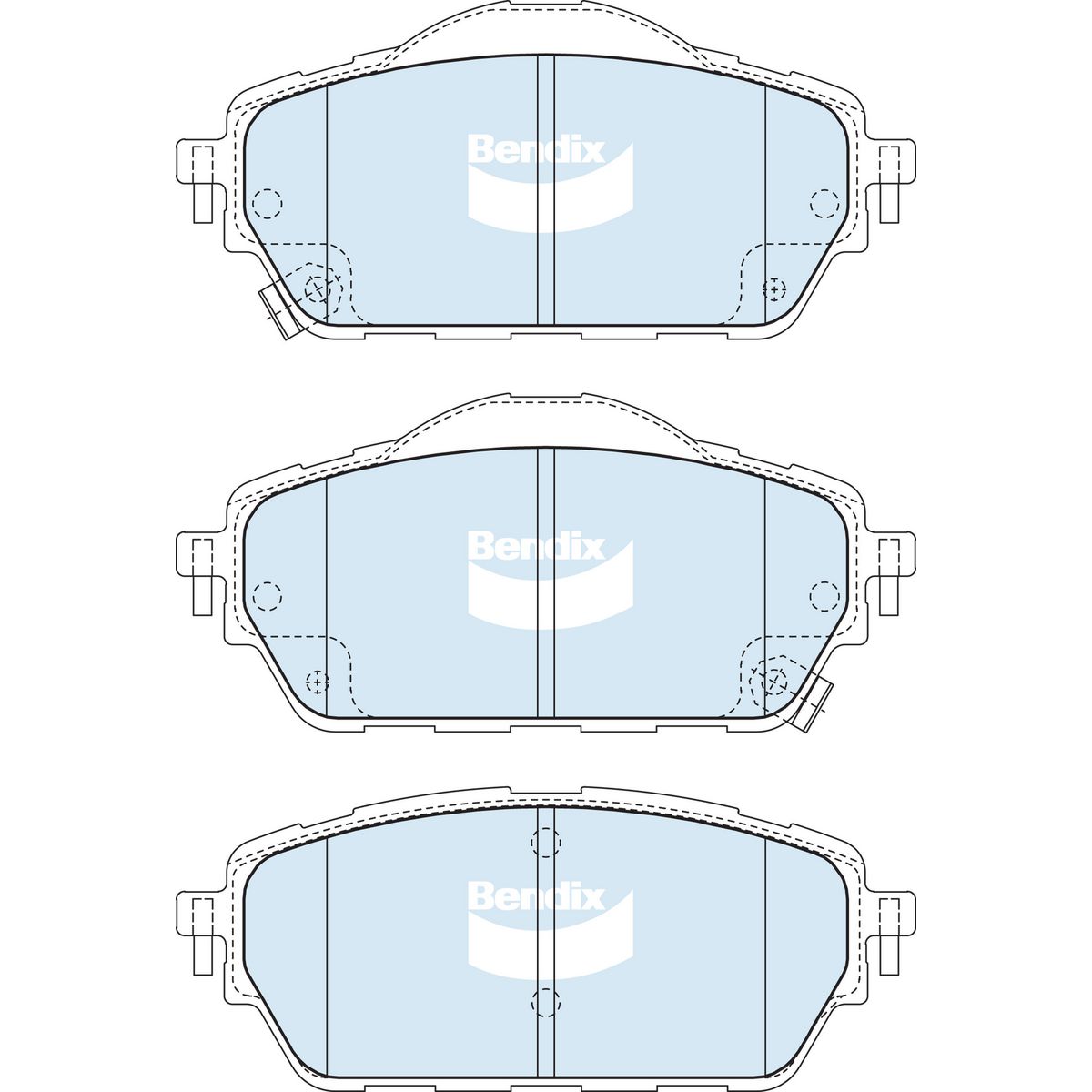 Bendix General CT Brake Pad Set Front DB2679 GCT