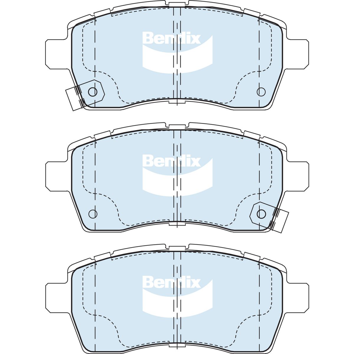 Bendix General CT Brake Pad Set Front DB2542 GCT