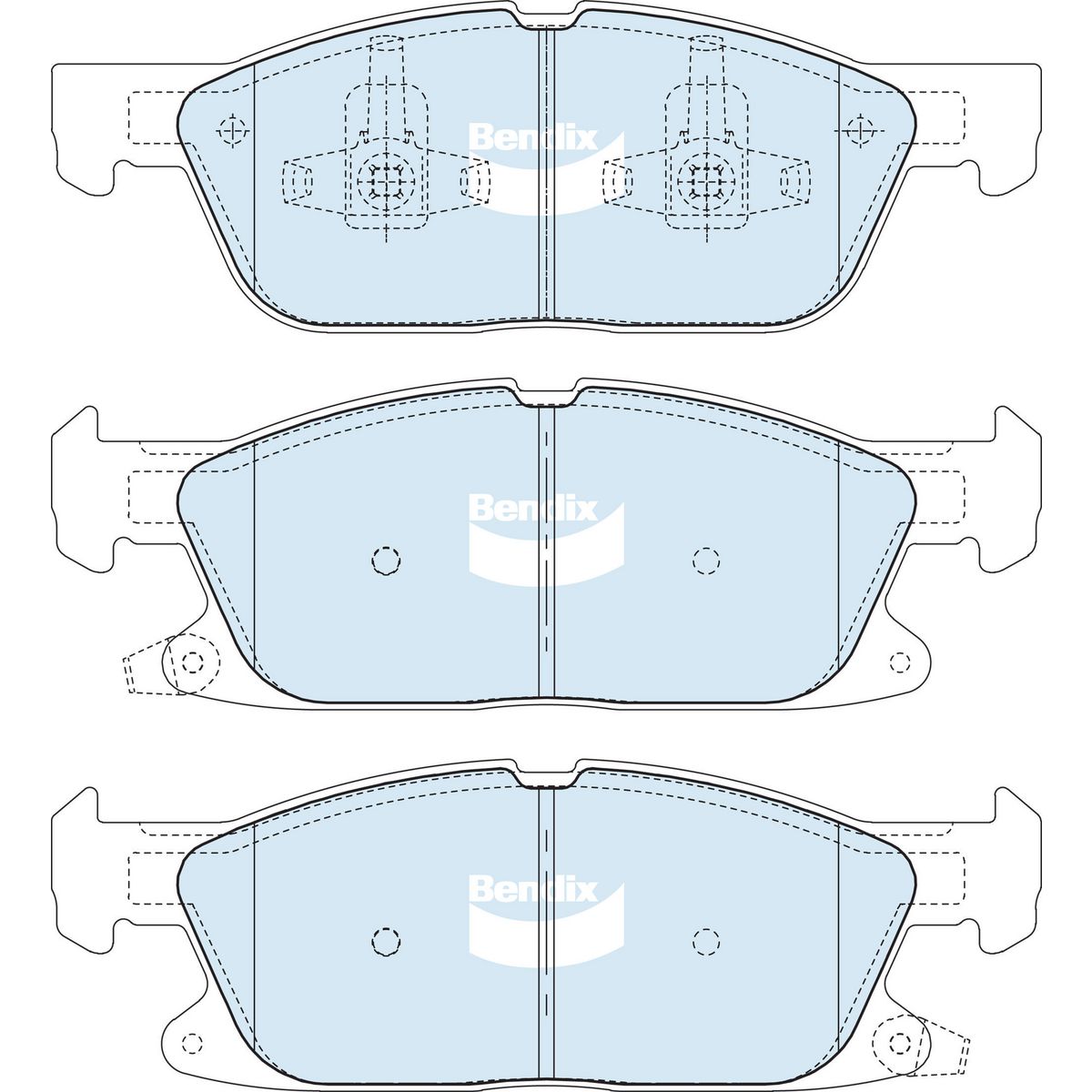 Bendix General CT Brake Pad Set Front DB2673 GCT