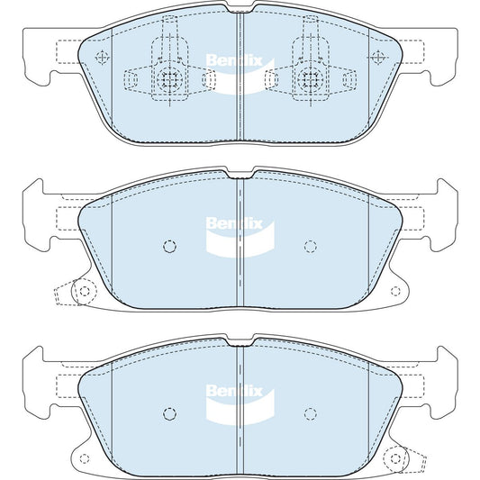 Bendix General CT Brake Pad Set Front DB2673 GCT