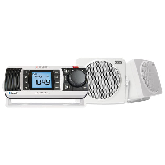 GME Marine Entertainment Gr300 With 3 Inch Speakers White GR300BTWEP2