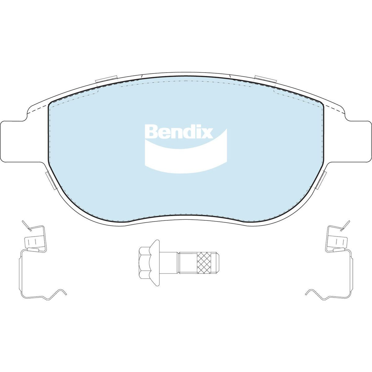 Bendix General CT Brake Pad Set Front DB1758 GCT