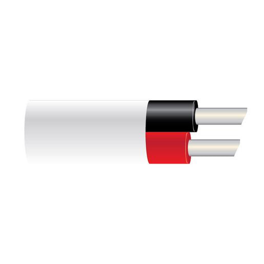 OEX 2mm Twin Core, Tinned Marine Cable, Red/Black With White Sheath, 100M Roll ACX0985L