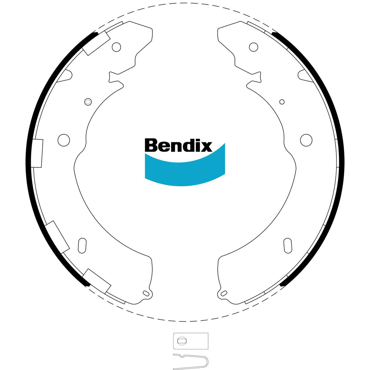 Bendix Ultimate 4WD Brake Shoe Set Rear BS5018 ULT4WD