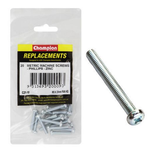 Champion Screw Self Tapp Panhead Phillips M5 x 25mm 20Pk C21-10