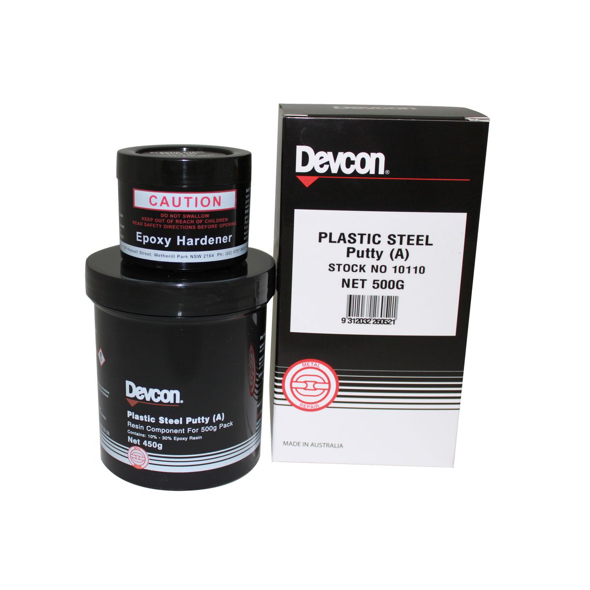 Devcon Epoxy Putty Plastic Steel Type-A 500g D10110