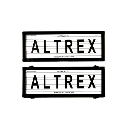 Altrex Number Plate Cover 6 Figure Black With Lines