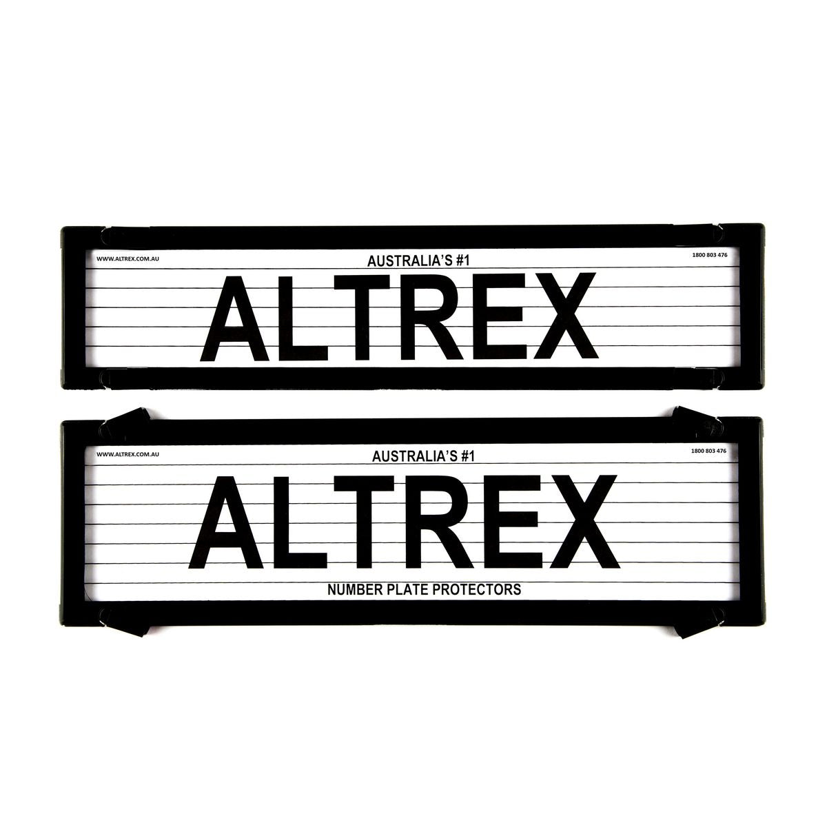 Altrex Number Plate Cover 6 Figure Black With Lines Premium Combination NSW SA