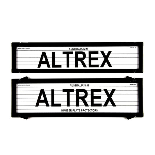 Altrex Number Plate Cover 6 Figure Black With Lines Premium Combination NSW SA