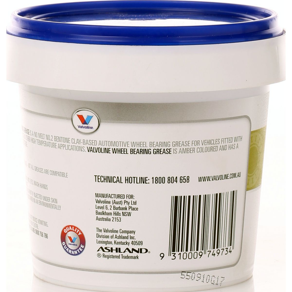 Valvoline Grease Wheel Bearing Grease 500g 0749.73