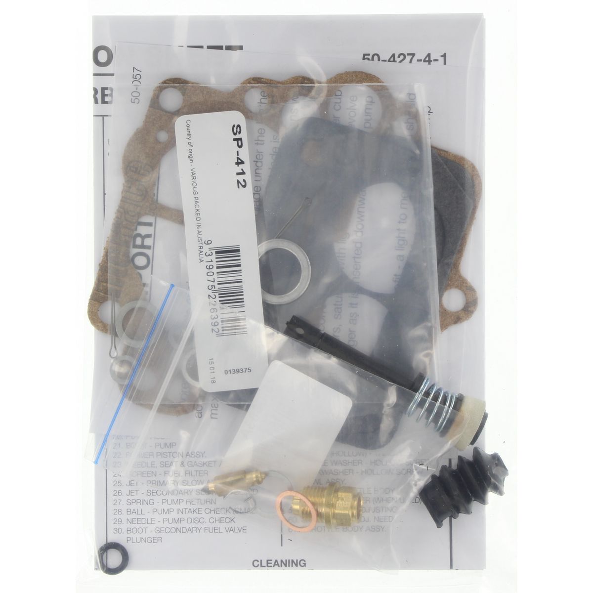 Fuelmiser Carburetor Service Kit HT-412