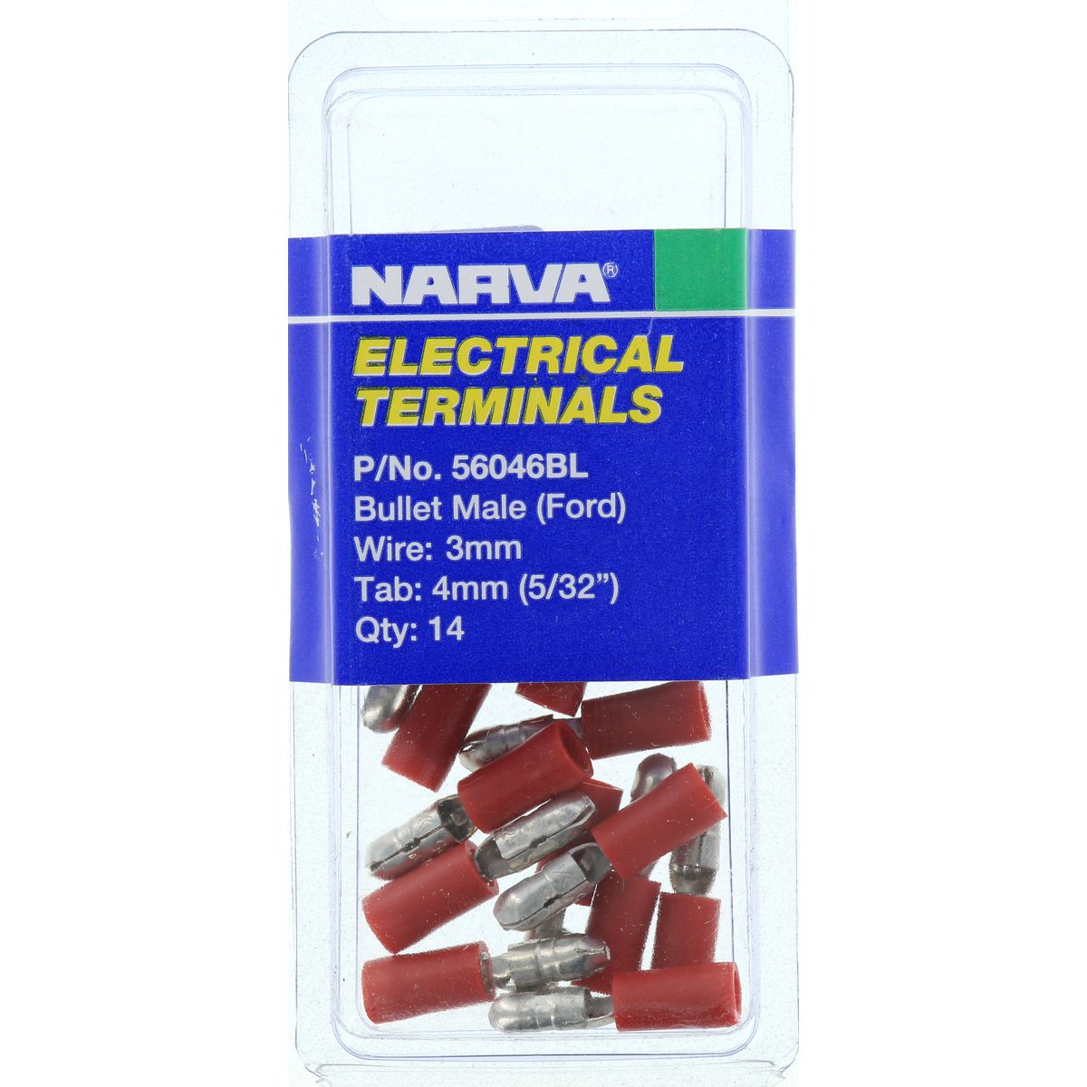 Narva Terminal Male Bullet 2.5mm - 3mm Red 56046BL