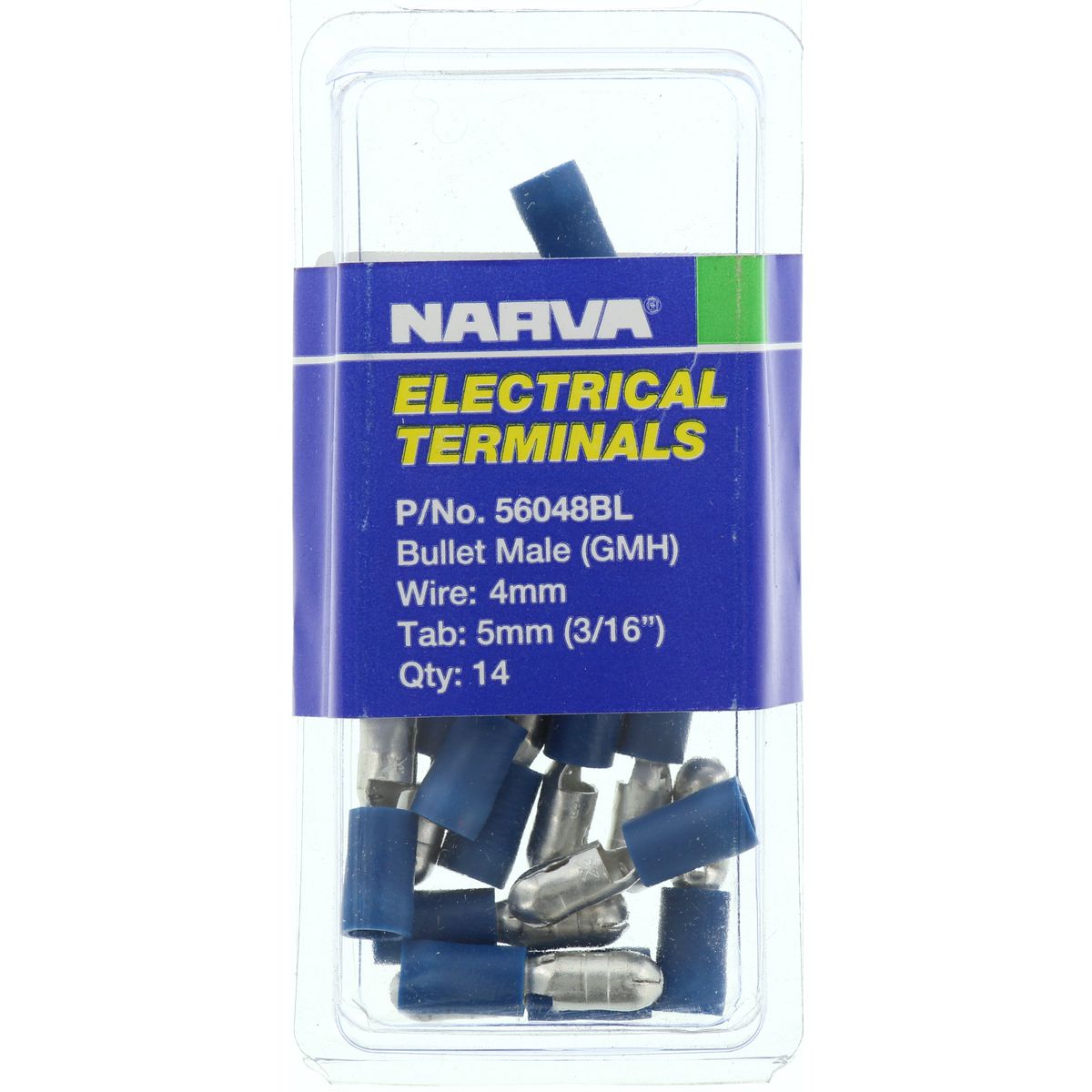 Narva Terminal Male Bullet 4mm Blue 56048BL