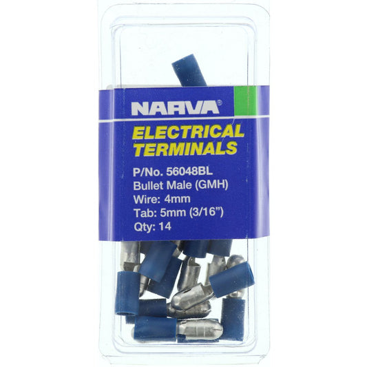 Narva Terminal Male Bullet 4mm Blue 56048BL