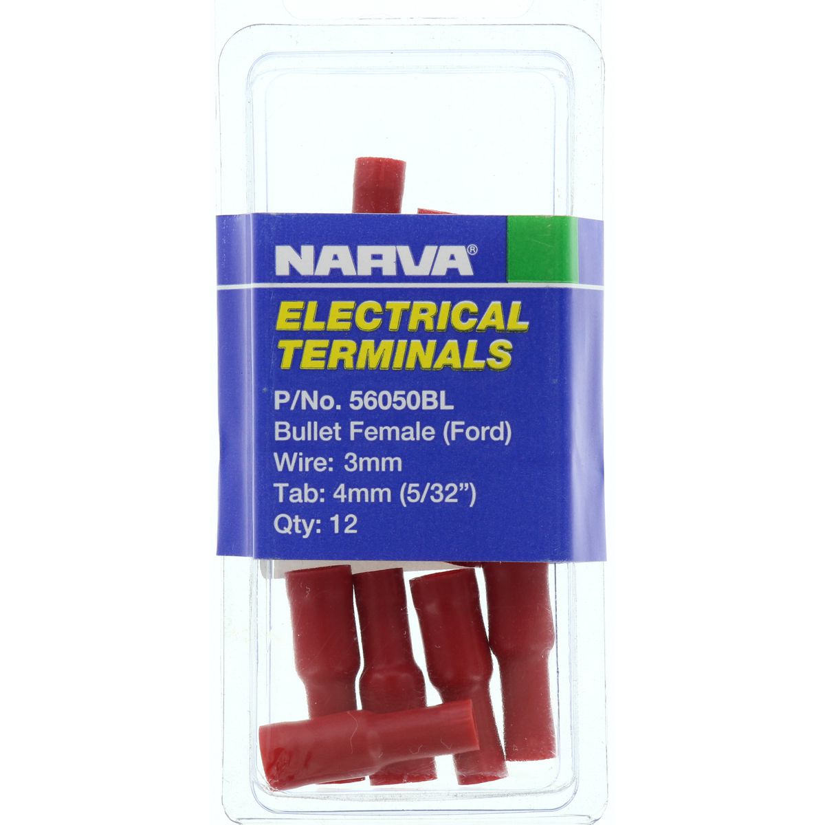 Narva Terminal Female Bullet 2.5mm - 3mm Red 56050BL
