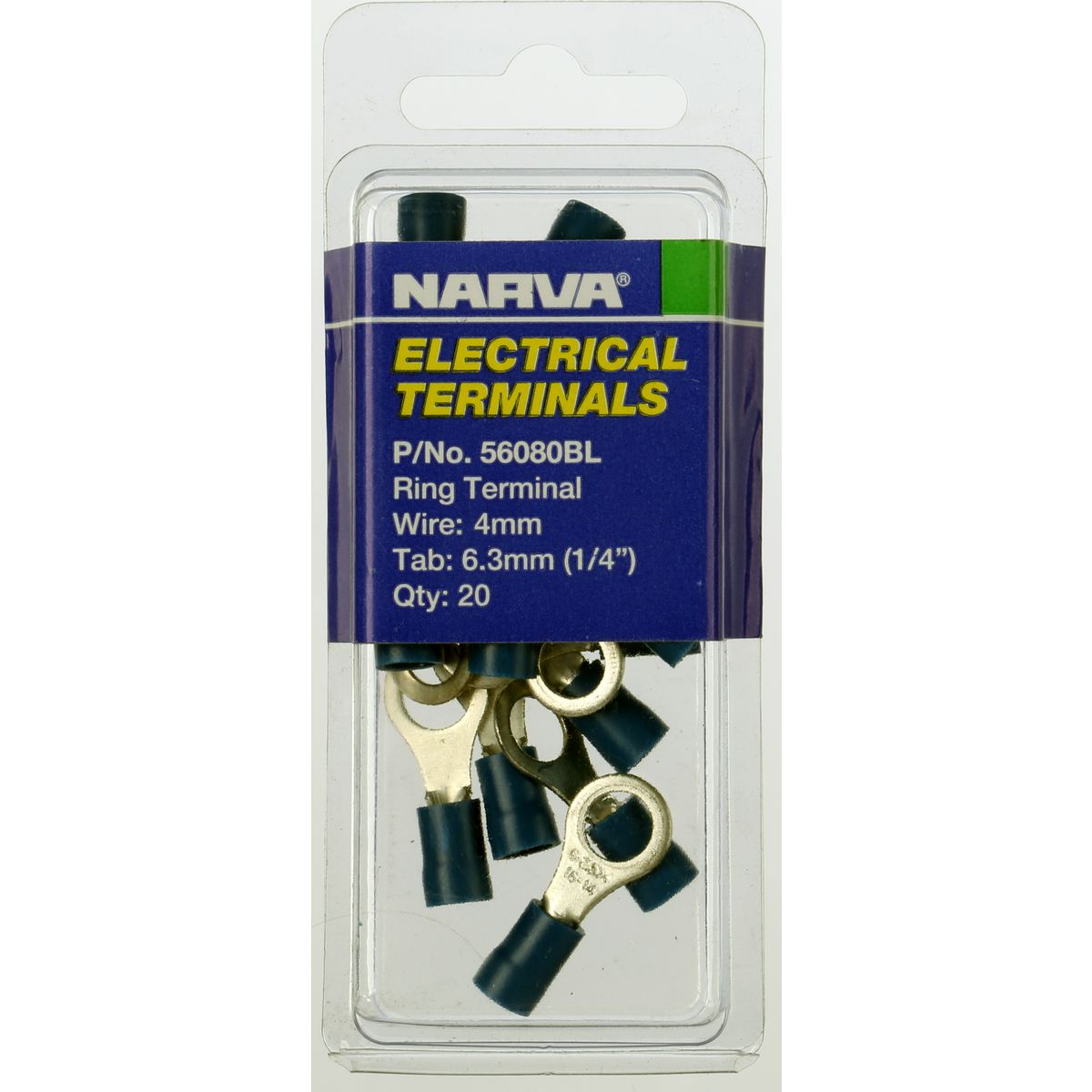 Narva Terminal Ring 4mm Blue 56080BL