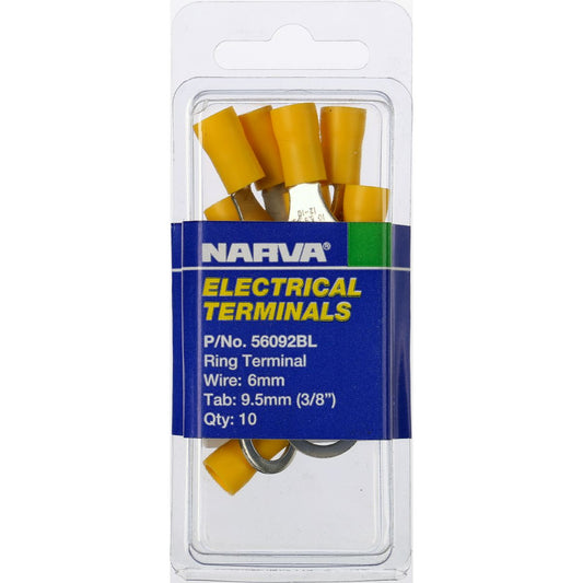 Narva Terminal Ring 9.5mm Yellow 56092BL