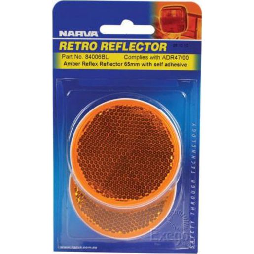 Narva Reflector 65mm Amber Self Adhesive 84006BL