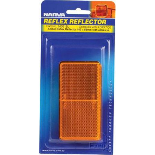 Narva Reflector 105mmx55mm Amber Self Adhesive 84061BL