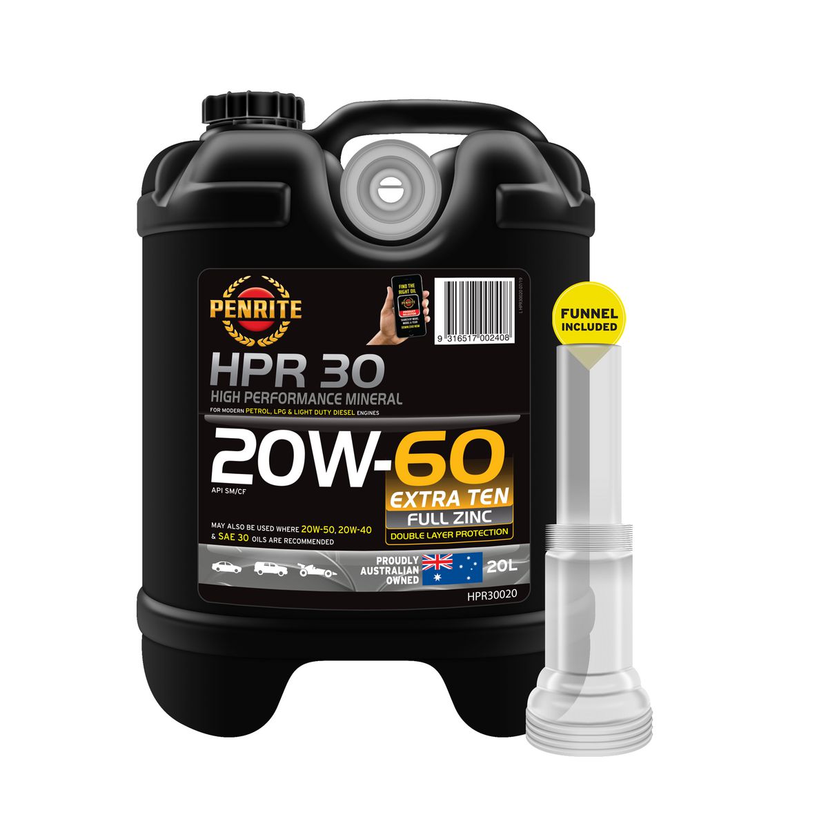Penrite HPR 30 SAE 20W-60 Engine Oil 20L