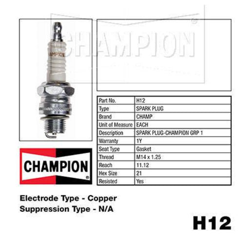Champion GRP 1 Spark Plug H12