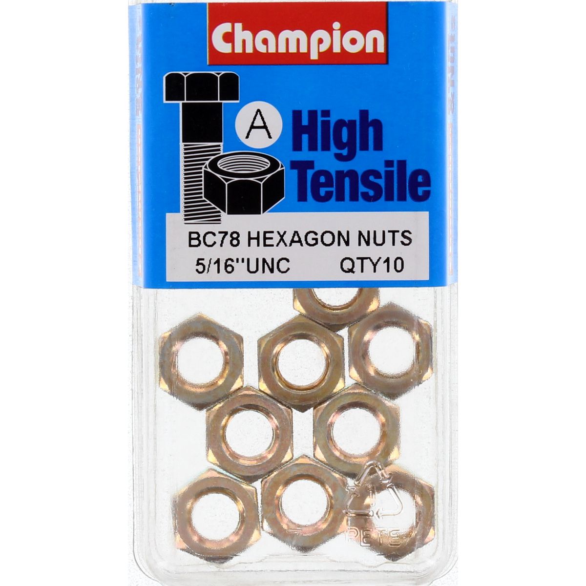Champion Nut Pack UNC 5/16 BC78