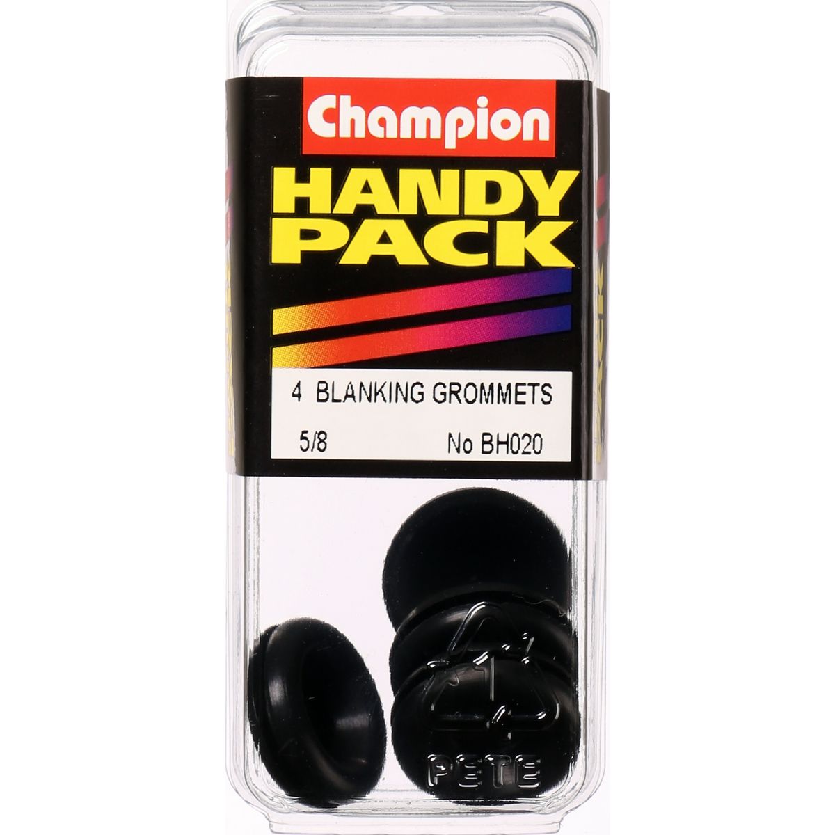 Champion Nitrile Rubber Blanking Grommet 16mm 4Pk BH020