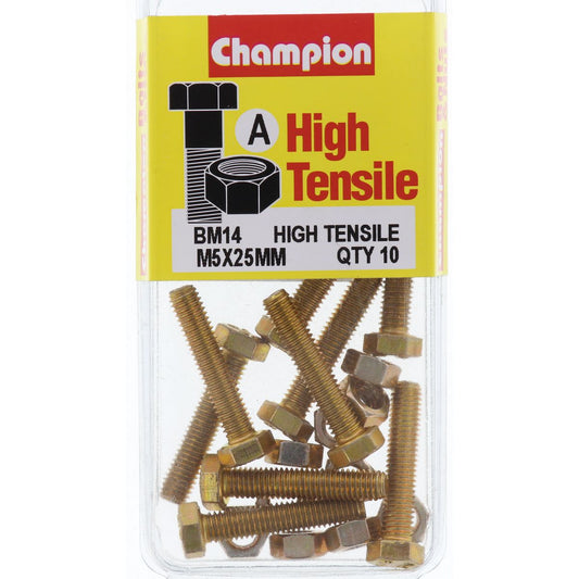 Champion Bolt & Nut Pack Metric M5 x 25mm BM14