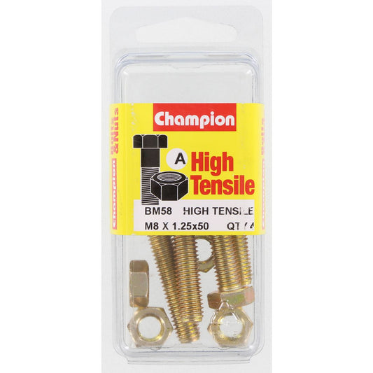 Champion Bolt & Nut Pack Metric M8x1.25 x 50mm BM58