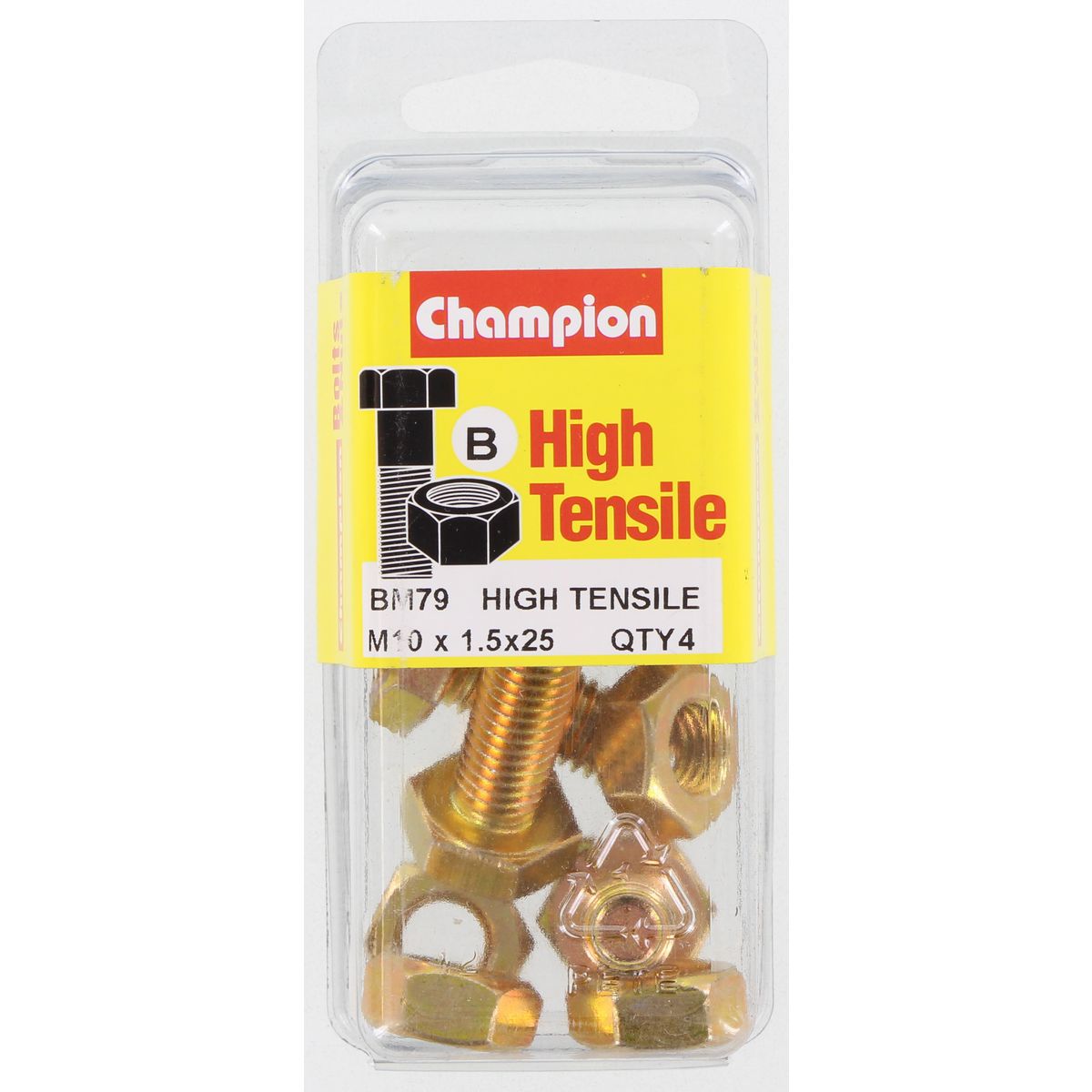 Champion Bolt & Nut Pack Metric M10x1.50 x 25mm BM79