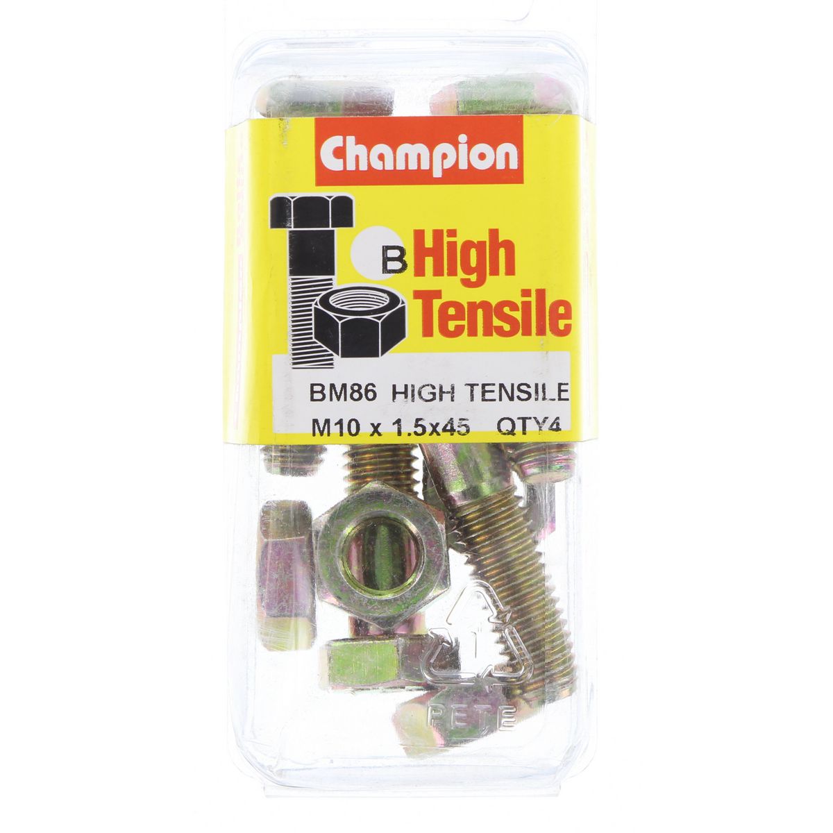 Champion Bolt & Nut Pack Metric M10x1.50 x 45mm BM86