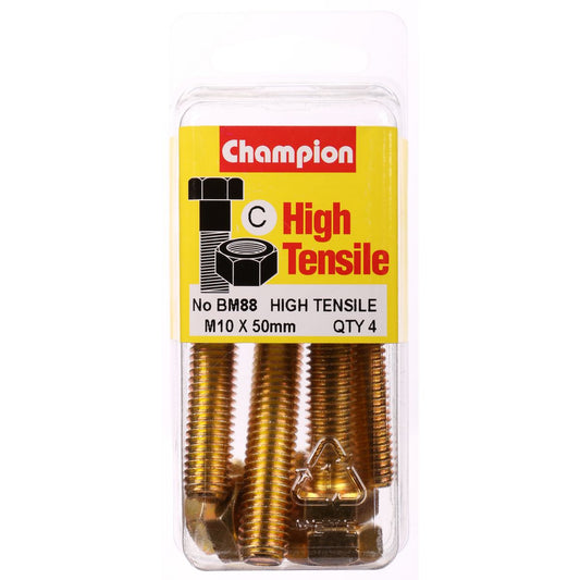Champion Bolt & Nut Pack Metric M10x1.50 x 50mm BM88