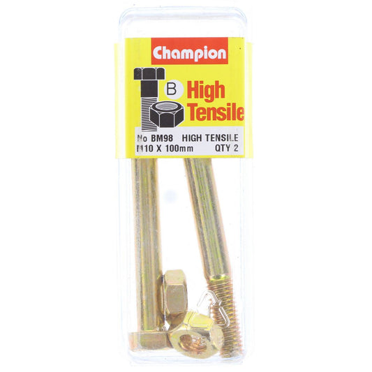 Champion Bolt & Nut Pack Metric M10 x 100mm BM98