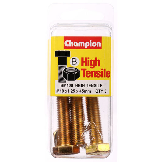 Champion Bolt & Nut Pack Metric M10x1.25 x 45mm BM109