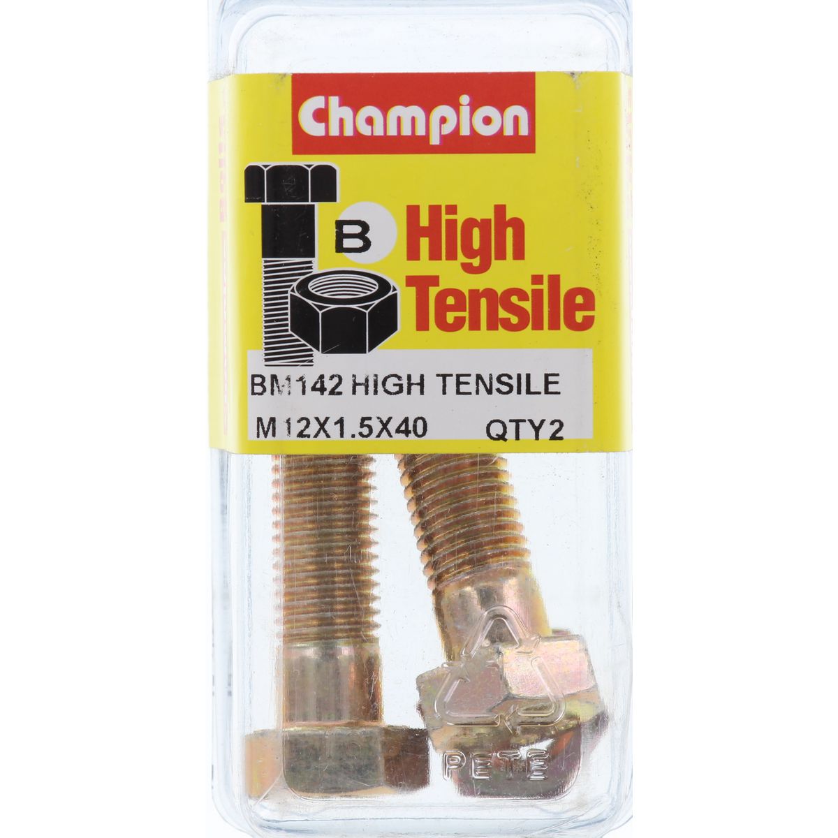 Champion Bolt & Nut Pack Metric M12x1.50 x 40mm BM142