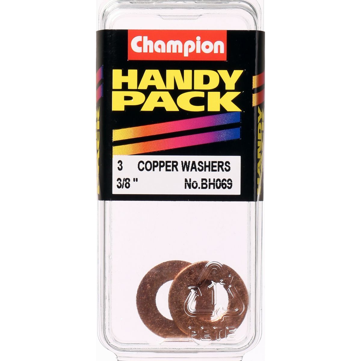 Champion Flat Copper Washer 3/8"" x 3/4"" x 20G 3Pk BH069