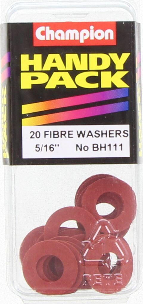 Champion Flat Fibre Washer Red 5/16"" x 5/8"" x 1/32"" 20Pk BH111